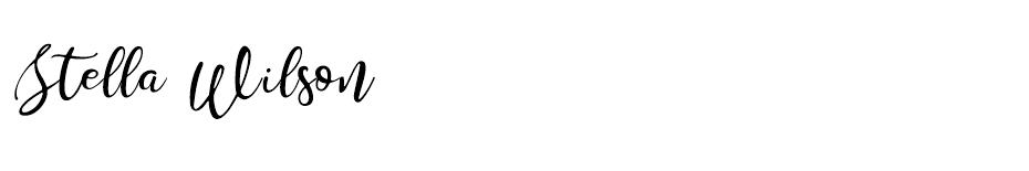Stella Wilson font